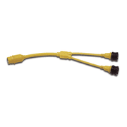 Marinco 153AY Marine Electrical Shore Power Y Adapter 50-Amp 125/250-Volt Locking Male to Double 30-Amp 125-Volt Locking Female with Sealing Collar System, Yellow