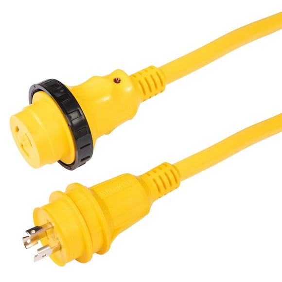 Marinco 199117 Cordset, 30A 125V, 25', Yellow