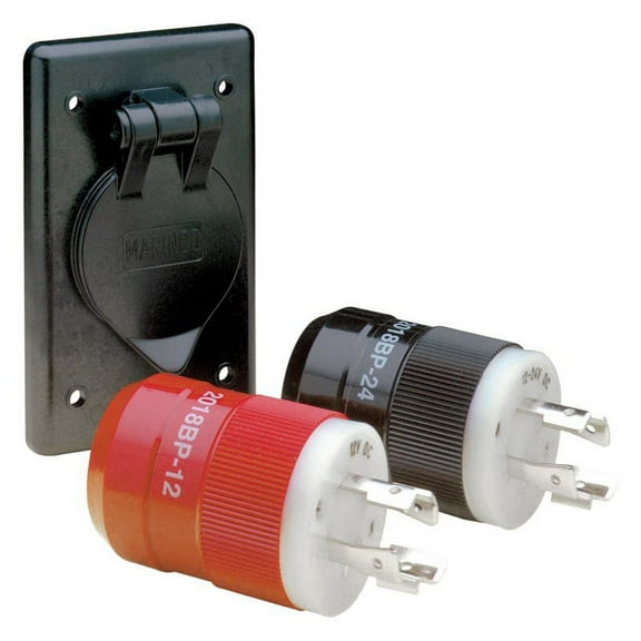 Marinco 2018PKG - 4-Wire 12/24V Locking Charging/Trolling System