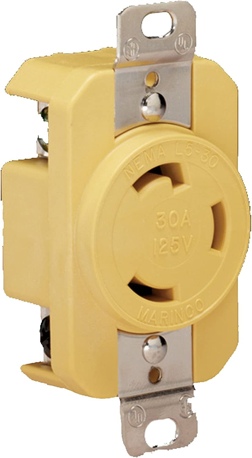 Marinco 305CRR Marine Electrical Receptacle (30Amp, 125Volt, Female