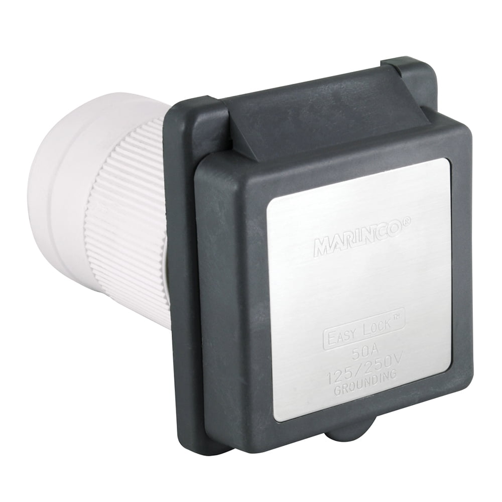 Marinco 50A 125/250V EL Inlet w/Enclosure [6353EL-B.GRAY] - Walmart.com