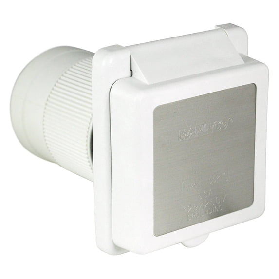 Marinco 6353EL-B - 50A 125/250V Square Inlet