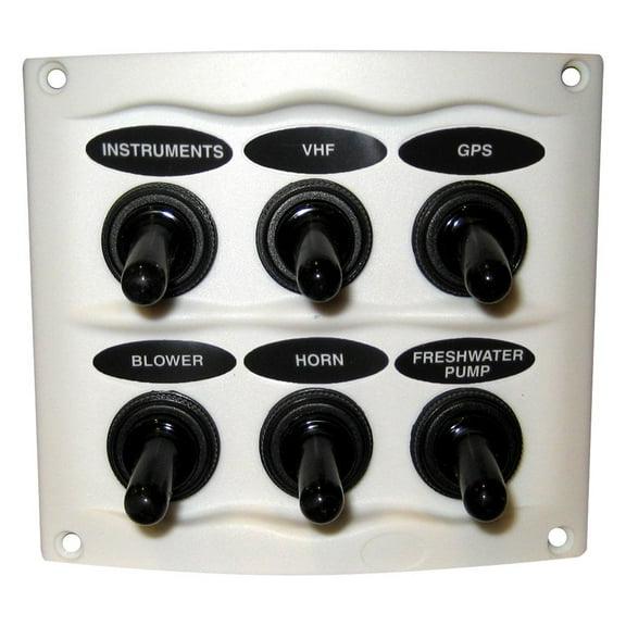 Marinco 900-6WPW - 6 Switches Waterproof Panel