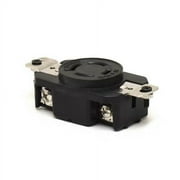 Marinco Boat Power Outlet | Black Plastic 12 - 24 VDC 4 Pin Plug