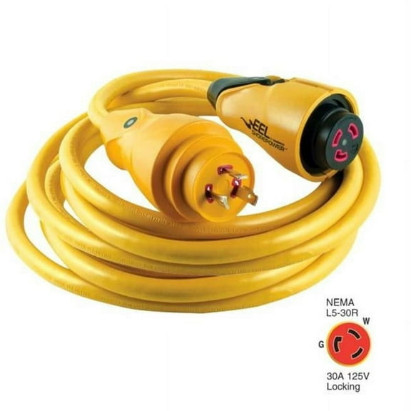 Marinco CS30-50 Marinco CS30-50 EEL 30A 125V Shore Power Cordset - 50 in. - Yellow