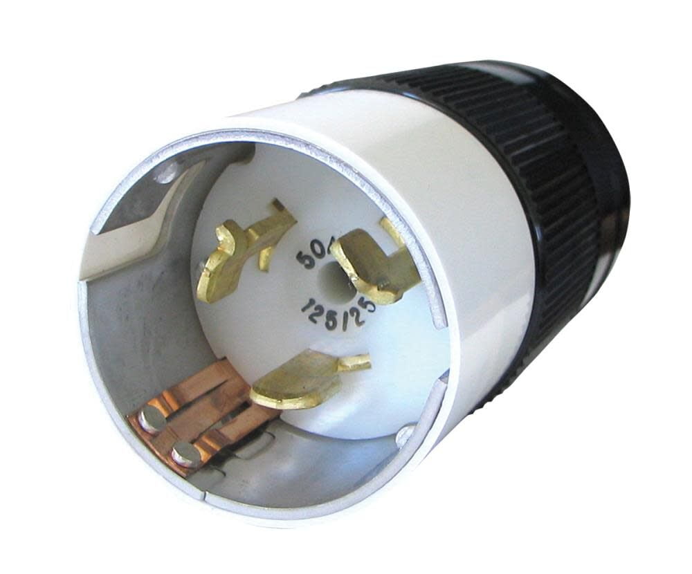 Marinco Electrical Power Locking Plug, 50 Amp, 125/250 Volt, 3