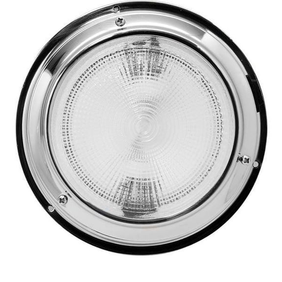 Marinco Guest Boat Dome Light 24010 | 12V 5 1/2 Inch Glass Stainless
