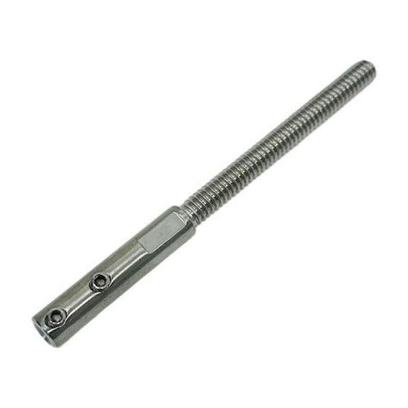 Marine 1/4"-20 Set Screw Threaded Stud For 1/8" Cable Wire Stainless Steel T316