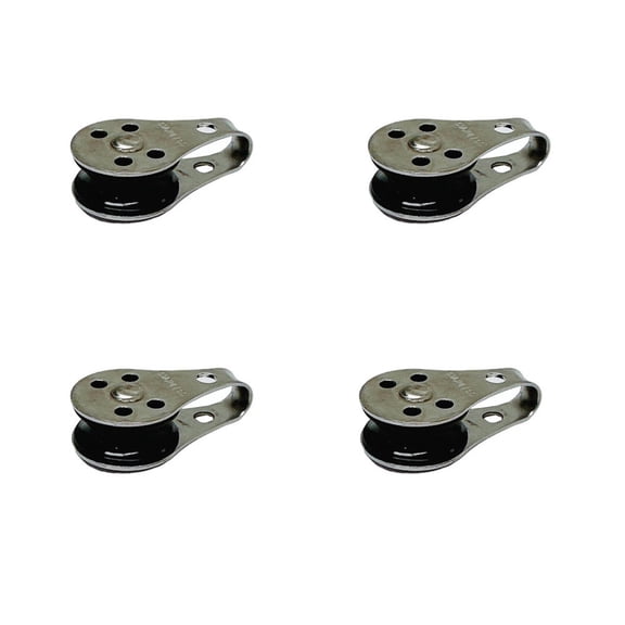 Marine 1/4" Pulley Block Wire Rope Hoist Lift Puller T304 Stainless Steel 4 Pcs