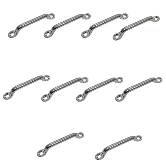 Marine 3/16" Long Pad Eye Rigging Wire Cable Yacht Stainless Steel T304 10 Pcs