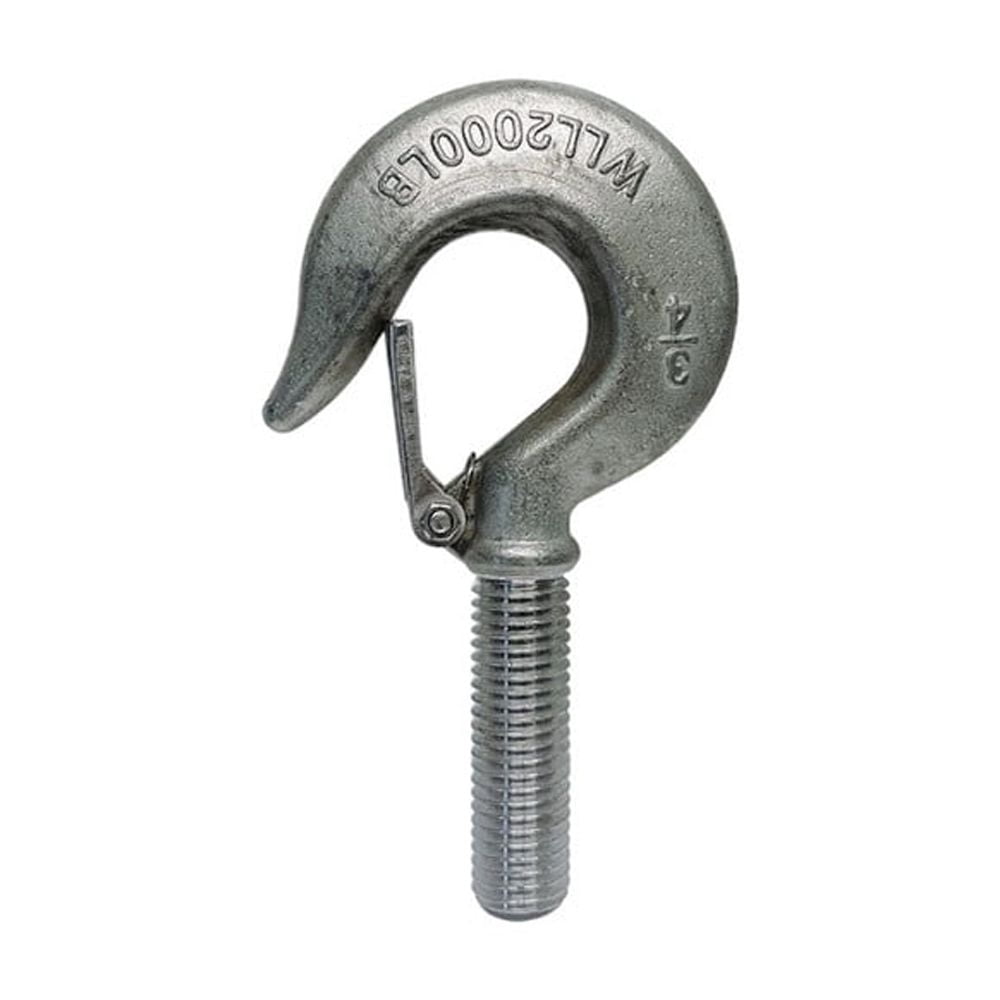 Marine 3/4" Threaded Shank Hook Drop Forged Hook 2,000 Lb WLL Stainless Steel