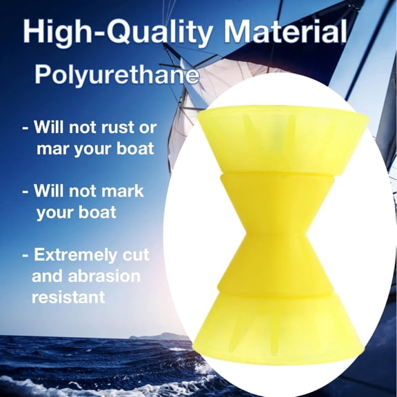 Marine 3-7 Inch Boat Trailer Rollers with 1/2"-9/8" Mounting Hole Bow Stop Spool Wobble Roller Polyurethane Rubber Multiple for Choice$$Watercraft