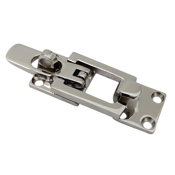 Marine 316 Stainless Steel Anti-Rattle Door Lock Latch Clamp For Boat Deck Cabin Hardware, Silver Finish, Heavy Duty Replacement Part For Secure Closure