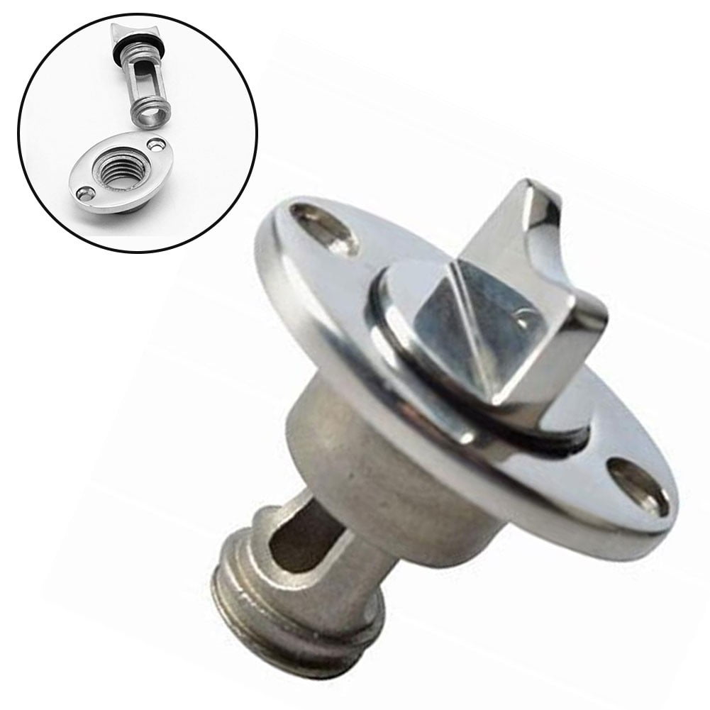 Marine 316 Stainless Steel Oval Drain Plug Fits 1'' Hole Boat Oil Drain ...