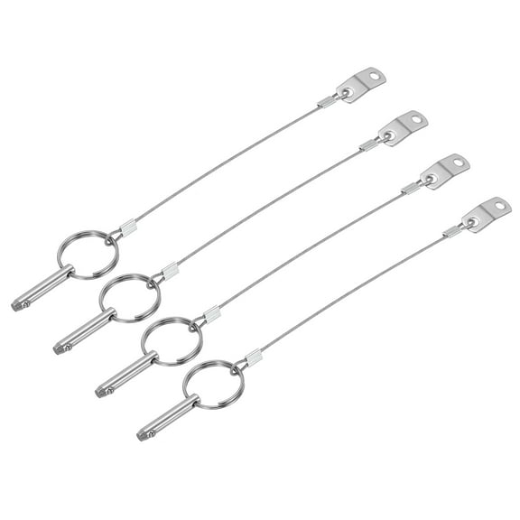 Marine 316 Stainless Steel Quick Release Boat Pin with Lanyard Bimini Top Pin 4 Pack