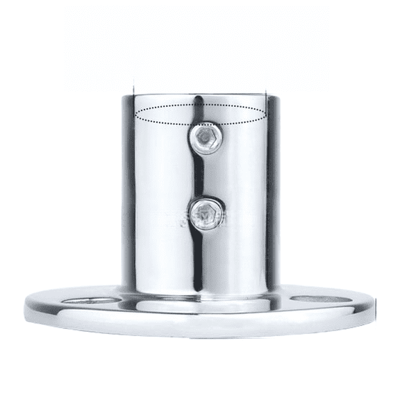 Marine 316 Stainless Steel Round Tube Holder for Yacht Deck Railing Handrail Bracket 22mm to 38mm Pipe Fitting with Mirror Polished Finish Multiple Angles(22mm-90 degrees)