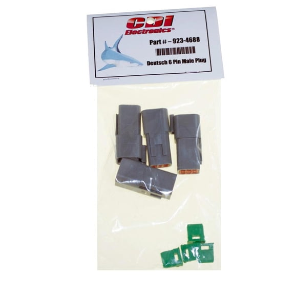 Marine 6-Pin Deutsch Plug with Locking Wedge Waterproof Connector for Outboard Engine Compatible with Johnson Evinrude Wiring Harness Evinrude OEM Replaces 514688 CDI 923-4688 DT04-6P