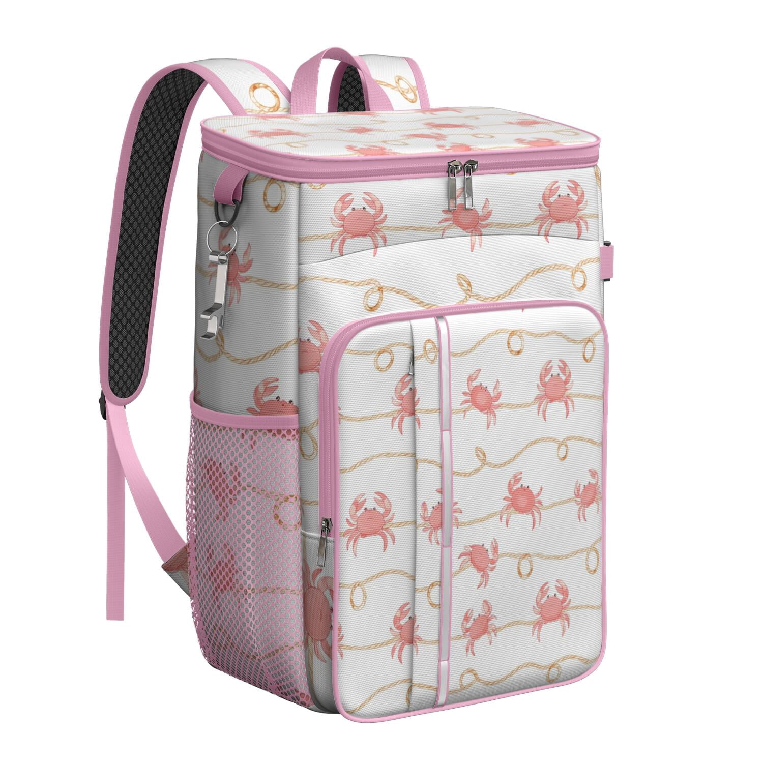 Marine Adorable Crab Cooler Backpack Insulated Waterproof Leak Proof Beach Cooler Bag Lightweight Lunch Picnic Camping Backpack Cooler for Office Workers Outdoor Enthusiasts