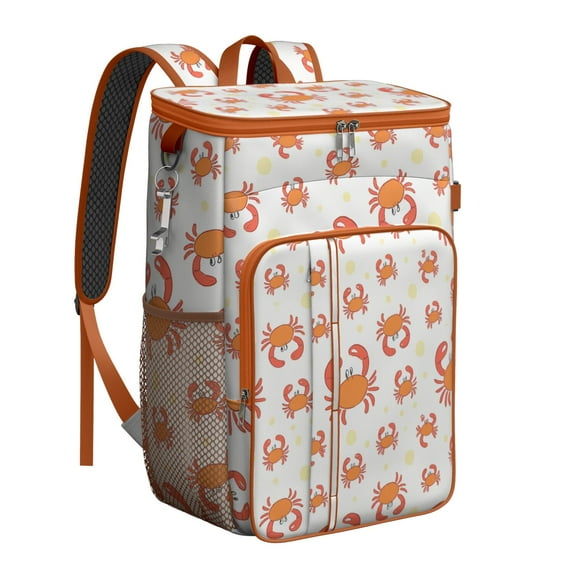 Marine Adorable Crab Cooler Backpack Insulated Waterproof Leak Proof Beach Cooler Bag Lightweight Lunch Picnic Camping Backpack Cooler for Office Workers Outdoor Enthusiasts