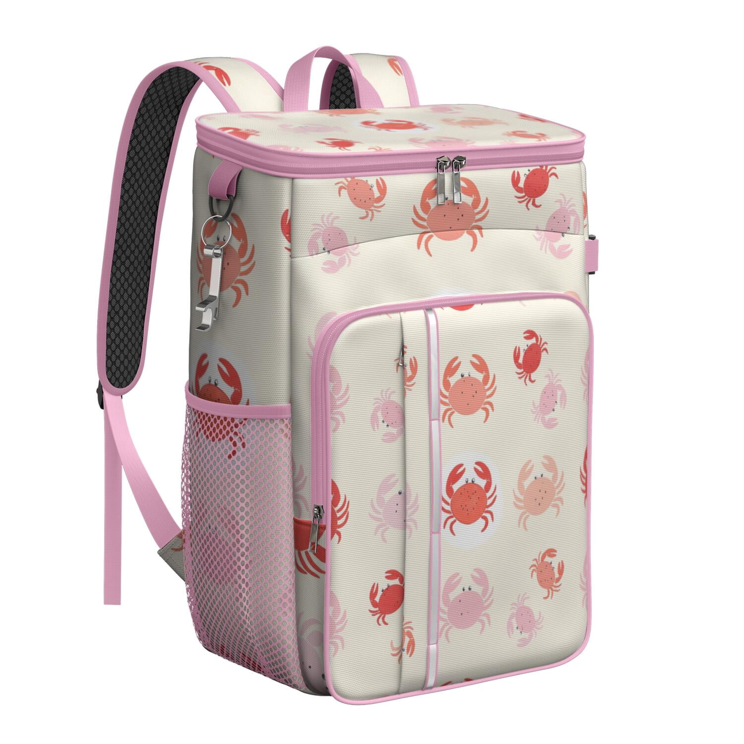 Marine Adorable Crab Cooler Backpack Insulated Waterproof Leak Proof Beach Cooler Bag Lightweight Lunch Picnic Camping Backpack Cooler for Office Workers Outdoor Enthusiasts