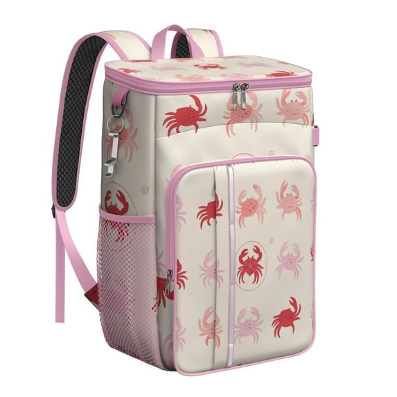 Marine Adorable Crab Cooler Backpack Insulated Waterproof Leak Proof Beach Cooler Bag Lightweight Lunch Picnic Camping Backpack Cooler for Office Workers Outdoor Enthusiasts