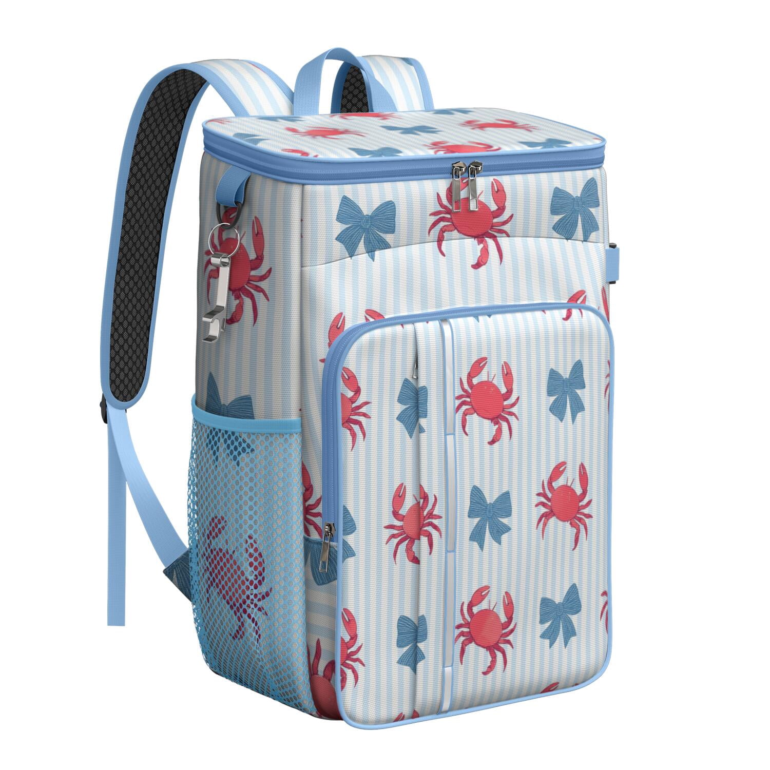 Marine Adorable Crab Cooler Backpack Insulated Waterproof Leak Proof Beach Cooler Bag Lightweight Lunch Picnic Camping Backpack Cooler for Men Women