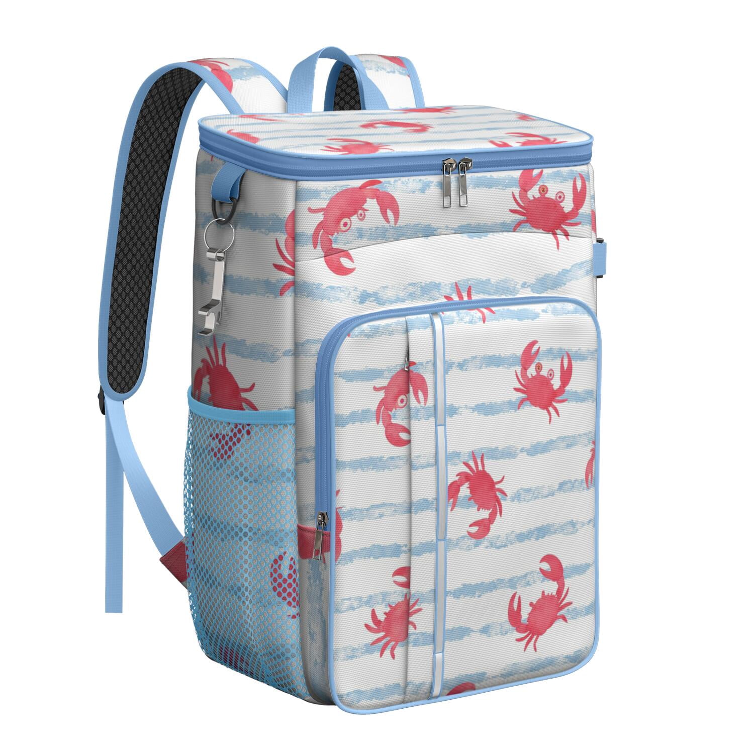 Marine Adorable Crab Cooler Backpack Insulated Waterproof Leak Proof Insulated Cooler Backpack Lightweight Lunch Picnic Camping Backpack Cooler for Men Women