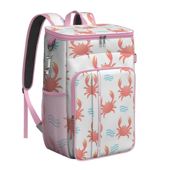 Marine Adorable Crab Cooler Backpack Insulated Waterproof Leak Proof Insulated Cooler Backpack Lightweight Lunch Picnic Camping Backpack Cooler for Office Workers Outdoor Enthusiasts