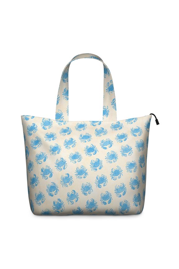 Marine Adorable Crab Travel Tote Large Tote Bag for Women on Business Trips Carry-On Bag
