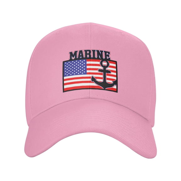 Marine American Flag Sandwich Cap Unisex Adjustable Adult Baseball Caps Casquette Hats Flat Cap Curved Brim Cap Fishing Hat