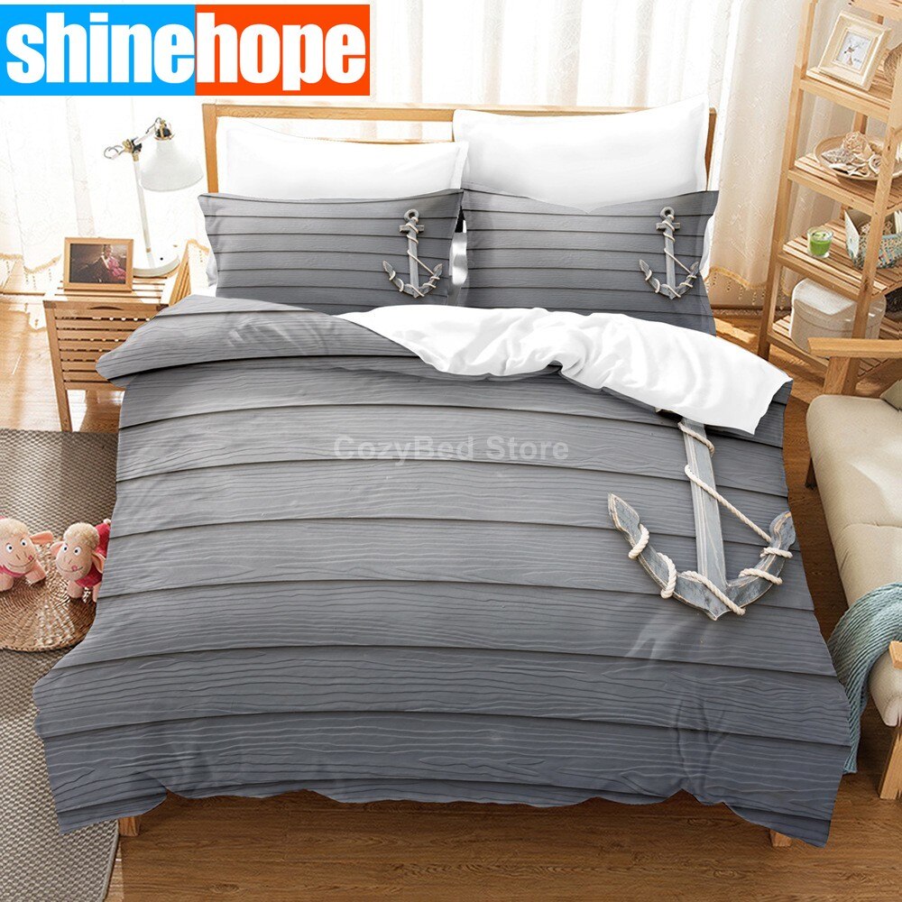 Marine Anchor Bedding Set Ocean Sea 3d Duvet Cover Sets Comforter Bed
