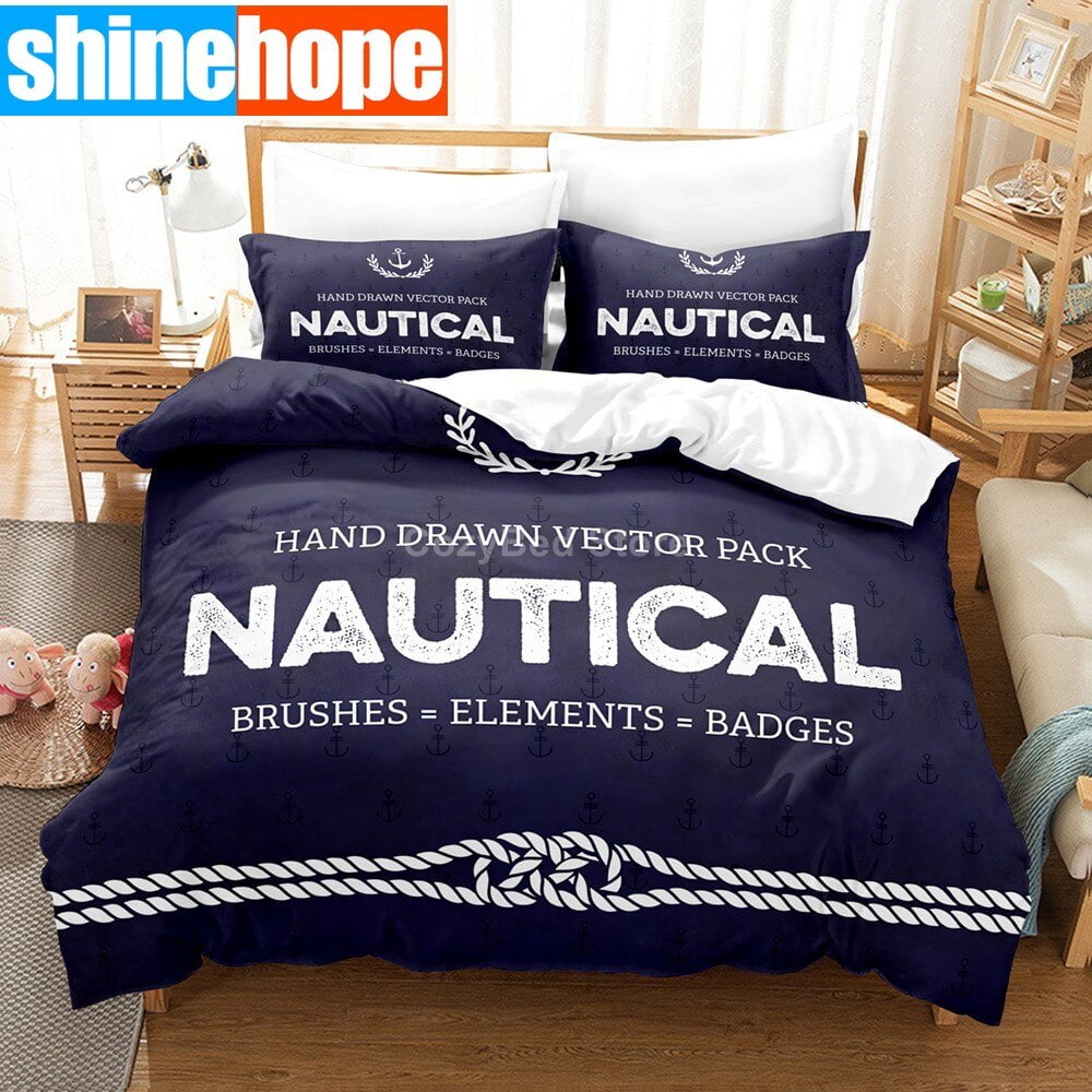Marine Anchor Bedding Set Ocean Sea 3d Duvet Cover Sets Comforter Bed