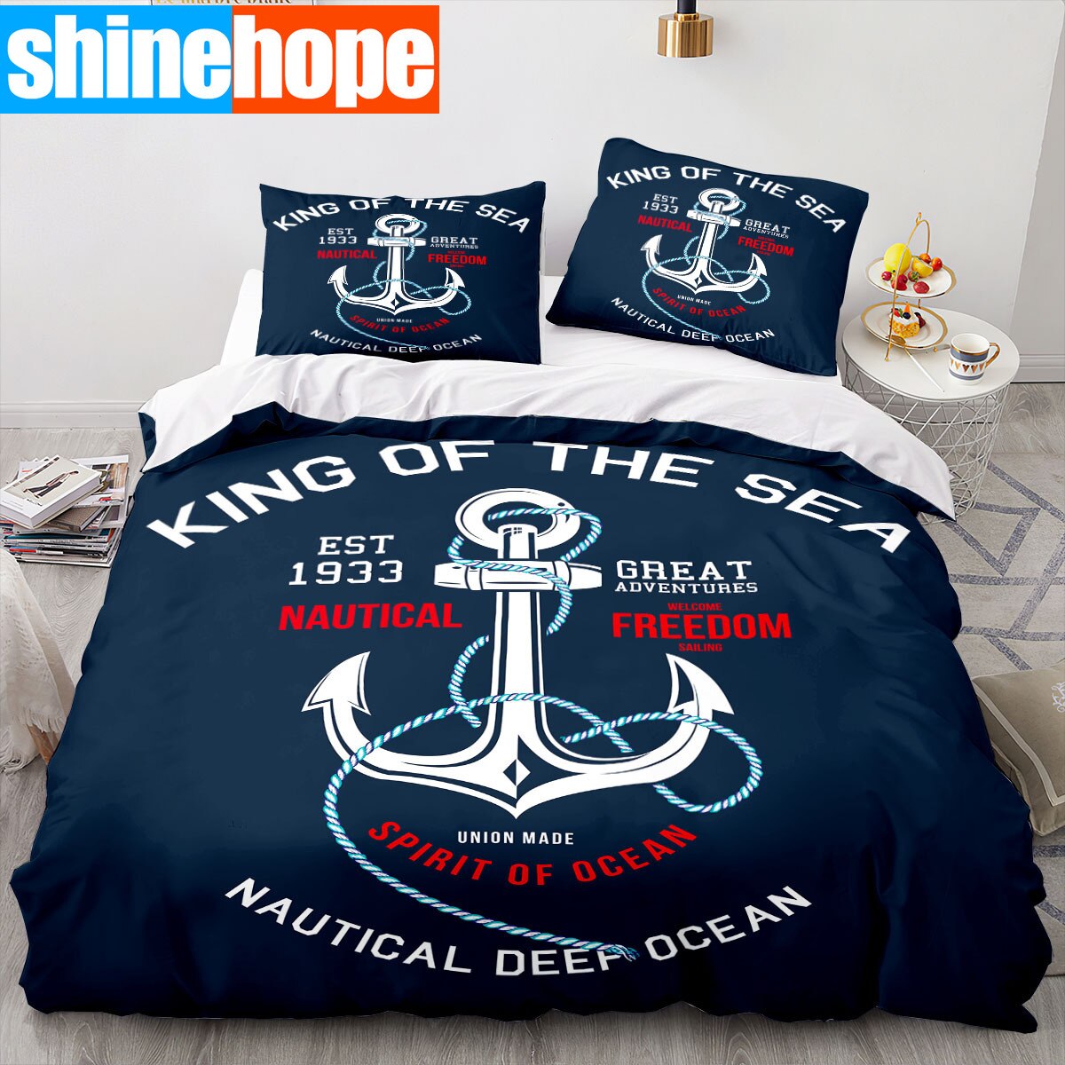 Marine Anchor Bedding Set Ocean Sea 3d Duvet Cover Sets Comforter Bed