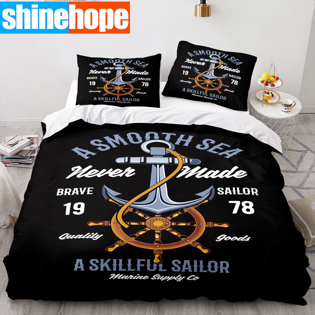 Marine Anchor Bedding Set Ocean Sea 3d Duvet Cover Sets Comforter Bed