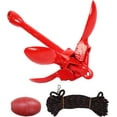 Marine Anchor Buoy Kit Red Carbon Steel Foldable Boat Anchor with Rope