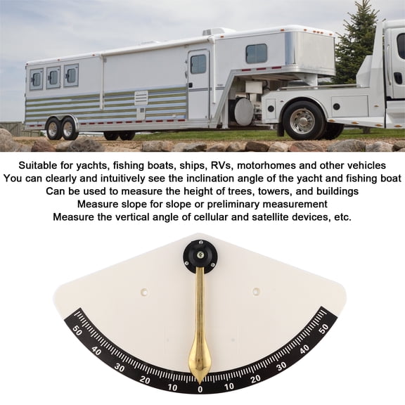 Marine Angle Finder Clinometer with Damping Scale for Yachts RVs Ships