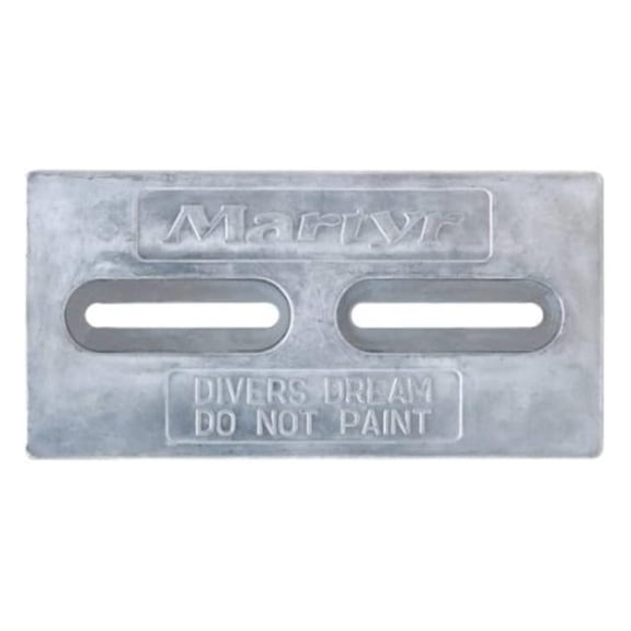 Marine Anode CMDIVERA 12in x 6in Aluminum Boat Anode  Sacrificial Protection for Saltwater & Brackish Water Boats, Hulls, and Metal Structures