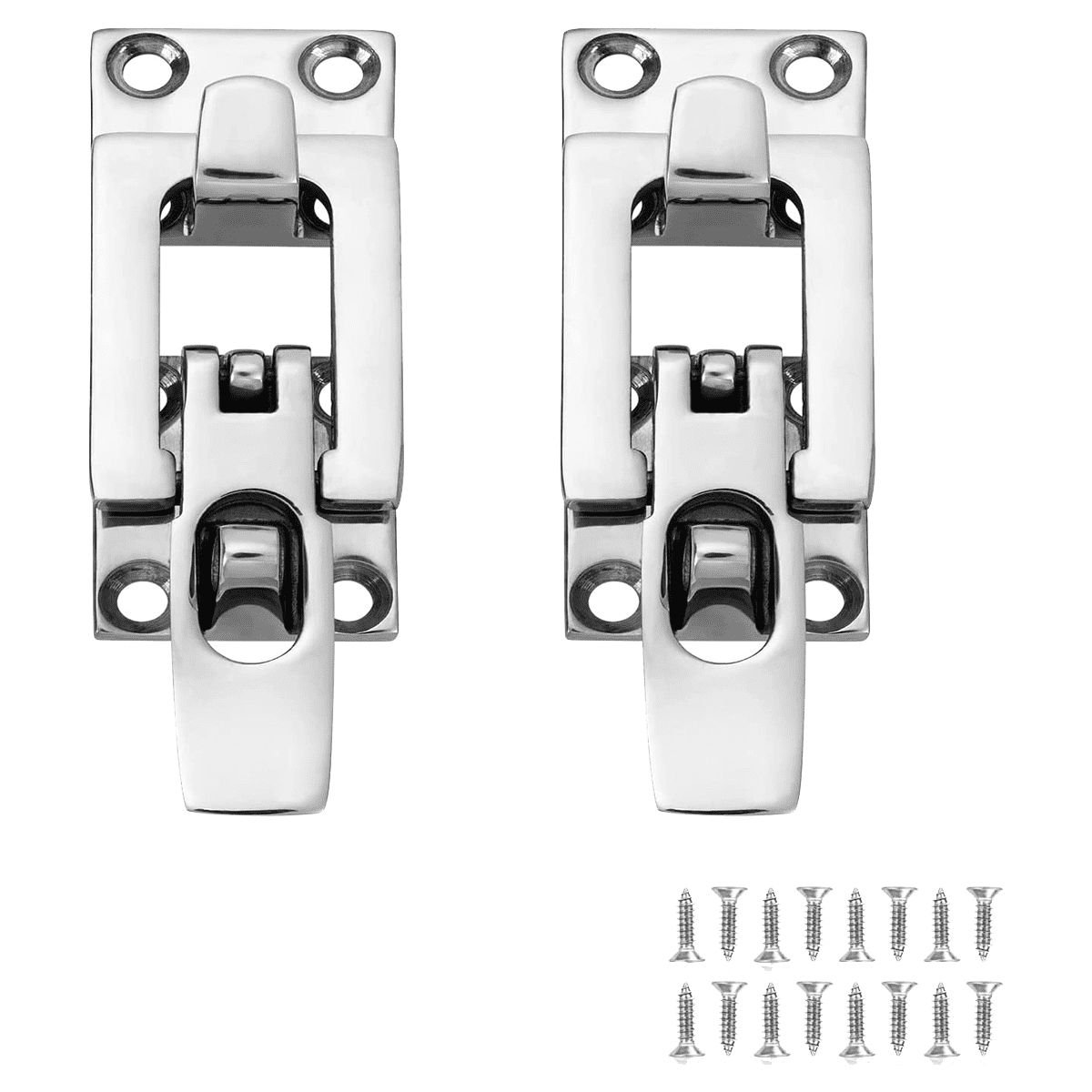Marine AntiRattle Square Latches for Boat Door Hatch, Hold Down Clamp
