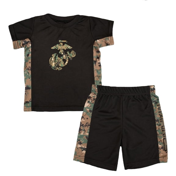 TROOPER Marine Atheltic Toddler 2 Pc Set Blk/Wdld 4t (5610-4T)