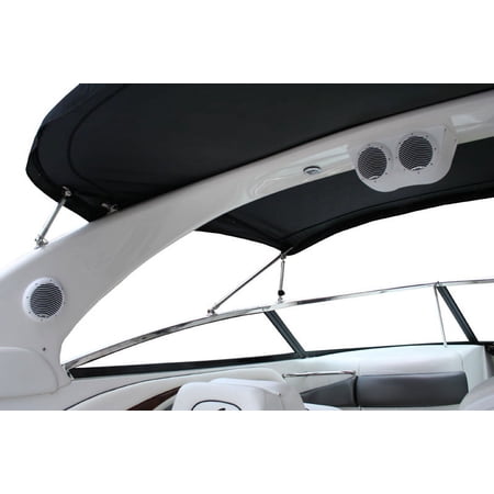 Marine Audio Tower Quad 4 Mount 6 1/2" Speakers White Pod Waves & Wheels QAP-R-W