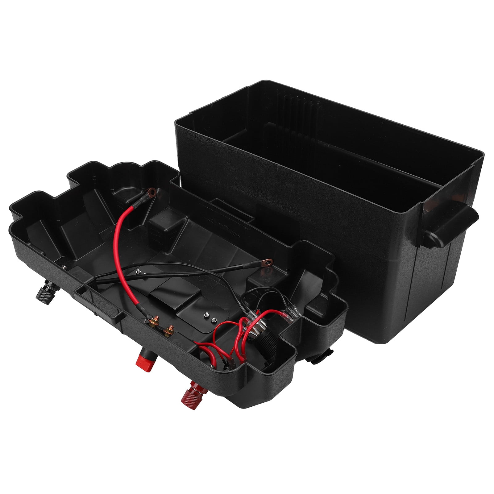 Marine Battery Box With Cover, Battery Box Cover HeavyDuty With USB Power For Marine Boat For