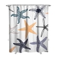 thumbnail image 1 of Marine Biology Shower Curtain - Tropical Starfish & Sea Life Patterns, Waterproof Reusable Bathroom Decor for Beach Houses,72x84in, 1 of 5