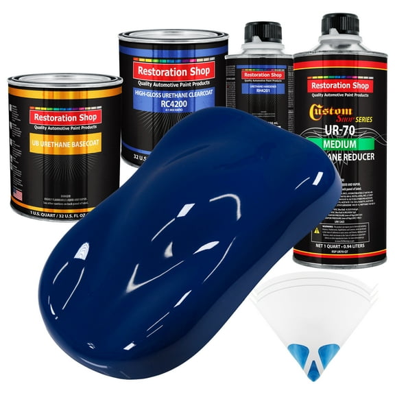 Marine Blue Quart URETHANE BASECOAT CLEARCOAT Car Auto Body Paint Kit