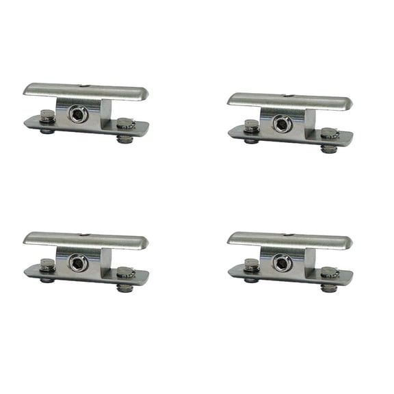 Marine Boat 1/8" Double End Shelf Clamp Cable Rope Wire Stainless Steel 4 Pcs