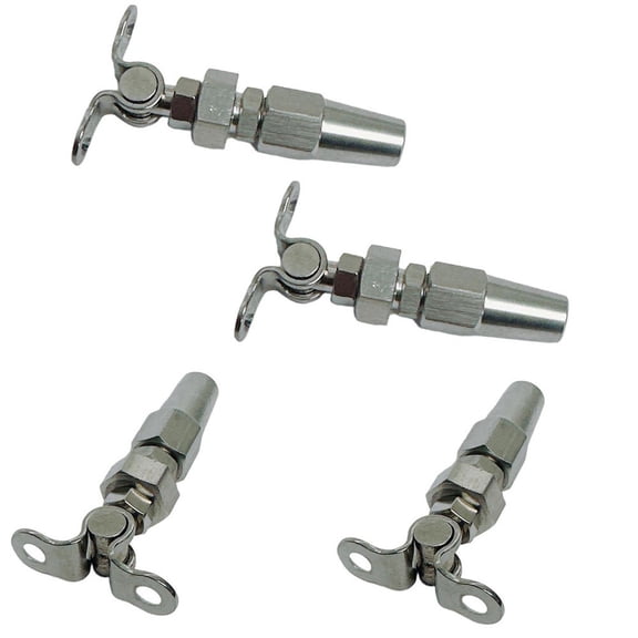 Marine Boat 1/8" Swageless Deck Toggle Cable Rail Wire, Stainless Steel 4 Pcs