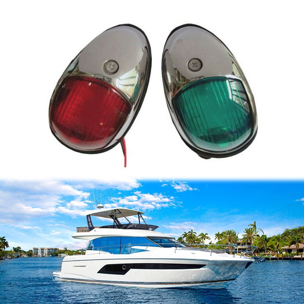 Marine Boat 12V LED Navigation Lights Premium PC Housing Port 