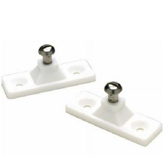 Marine Boat Bimini Deck Mount Hinges | 2 1/2 x 3/4 Inch White (Pair)