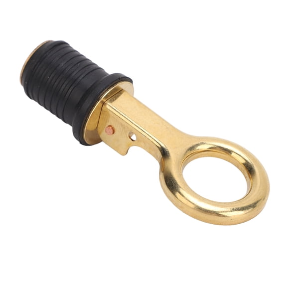 Marine Boat Drain Plug, 1-inch Snap Handle Brass & Rubber Expansion Stopper for Yachts and Livewells