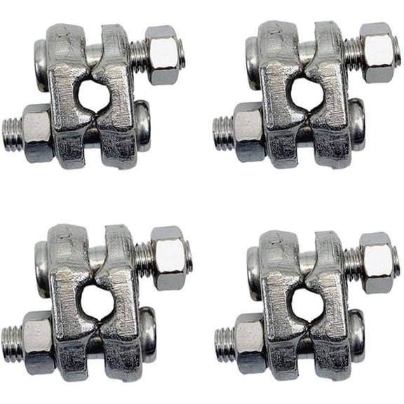 Marine Boat Fist Clip Wire Rope Clip 1/4" Stainless Steel T316 Drop Forged 4 Pcs