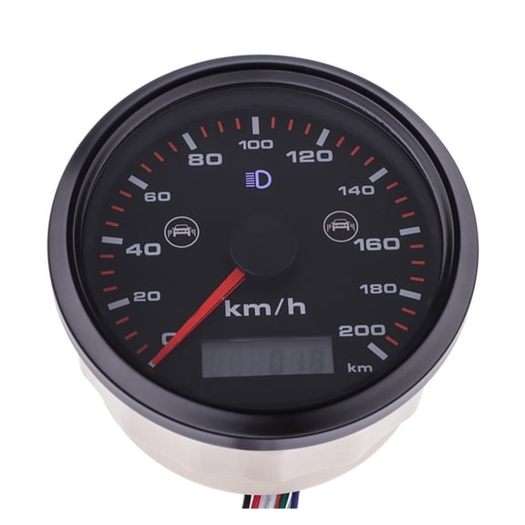 Marine Boat GPS Speedometer With Blind Spot Detection Alarm 85mm Size Adjustable 0~200km/h Speed Gauge For Motorcycle Car Auto ,Wide Application